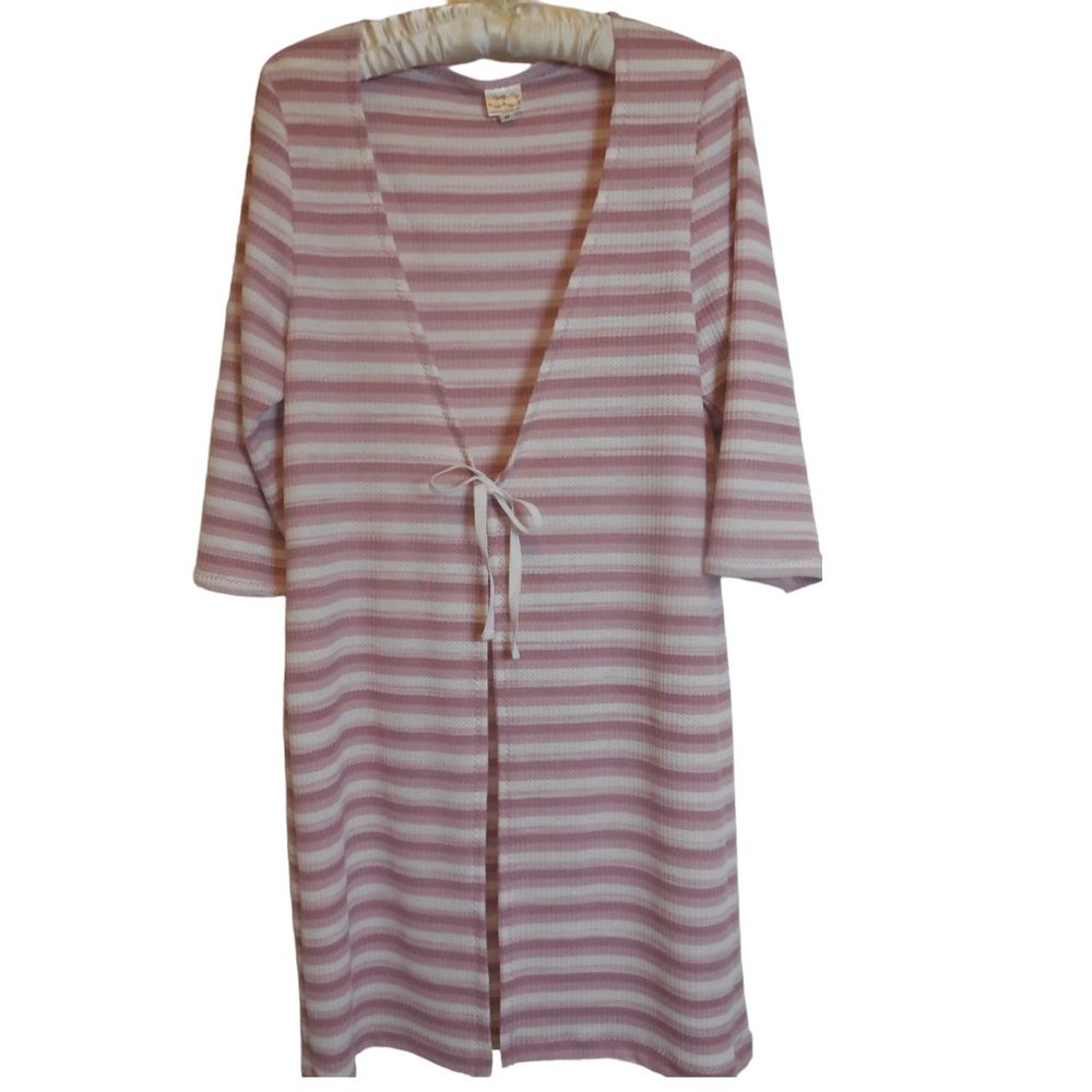 Cardigan MEDIUM NWT Knit 3/4 Sleeve lightweight Top summer duster jacket top